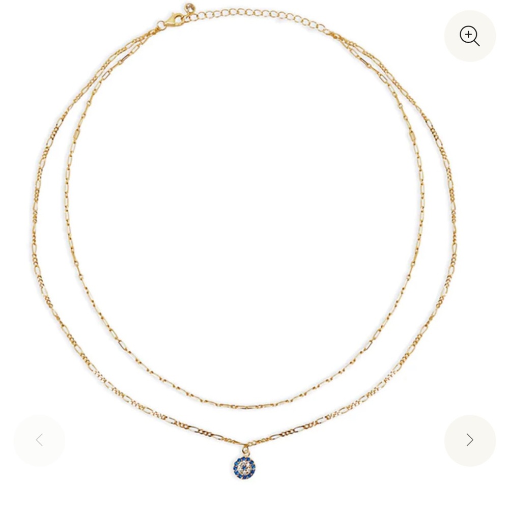 The M Jewlers Figaro Evil Eye Layering Necklace.